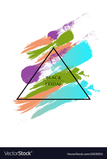 Bright color paint stains watercolor brush vector image