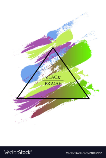 Bright color paint stains watercolor brush vector image