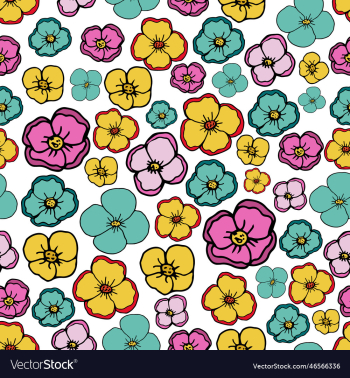 bright floral seamless pattern