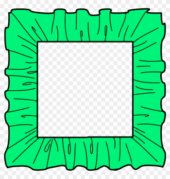 Bright Green Ruffle Frame Png By Clipartcotttage - Ruffle Frame