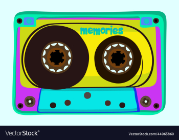 bright isolated of audiocassette bright isolated of audiocassette
