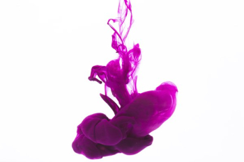 Bright Purple Ink Drop On White Bright Purple Ink Drop On White