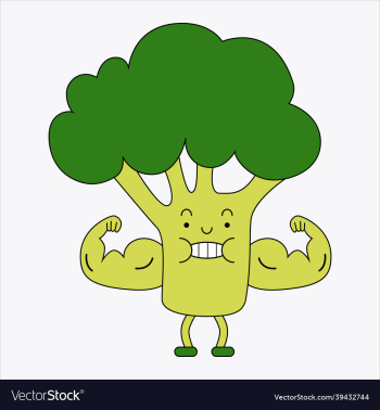 broccoli bodybuilding mascot character broccoli bodybuilding mascot character