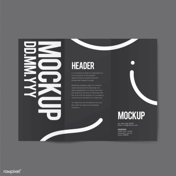 Brochure design template mockup vector | Free stock vector - 496477