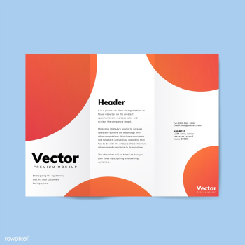 Brochure design template mockup vector | Free stock vector - 496524