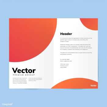 Brochure design template mockup vector | Free stock vector - 496528