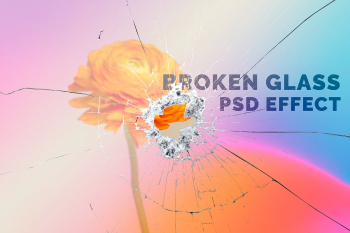 Broken glass psd effect gradient flower… | Free stock illustration | High Resolution graphic