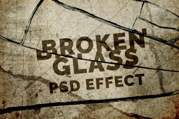 Broken glass PSD effect mockup with grunge… | Free stock illustration | High Resolution graphic