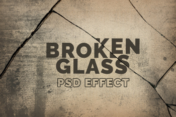Broken glass PSD effect mockup with grunge… | Free stock illustration | High Resolution graphic