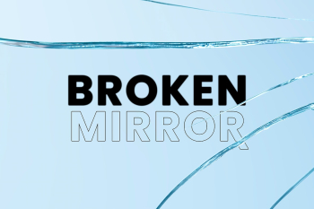 Broken mirror PSD effect mockup with blue… | Free stock illustration | High Resolution graphic