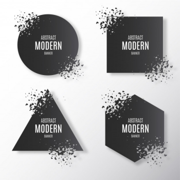 Broken modern banner collection