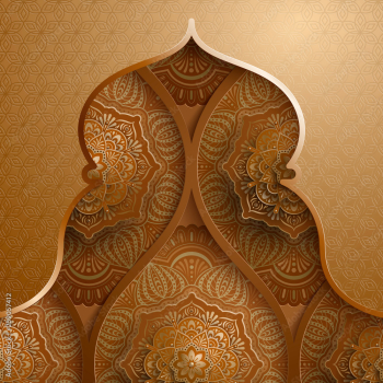 Bronze color arabesque pattern Bronze color arabesque pattern