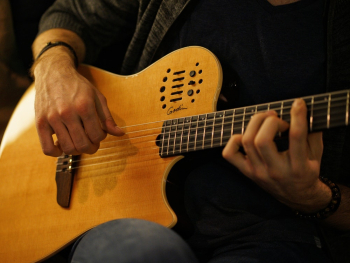 Brown Acoustic Guitar Brown Acoustic Guitar