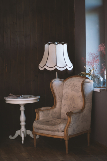 Brown and White Armchair Brown and White Armchair