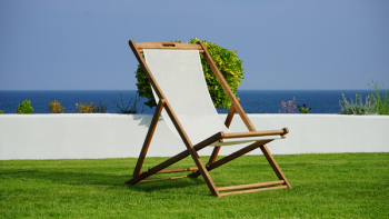 Brown and White Wooden Lounger Brown and White Wooden Lounger