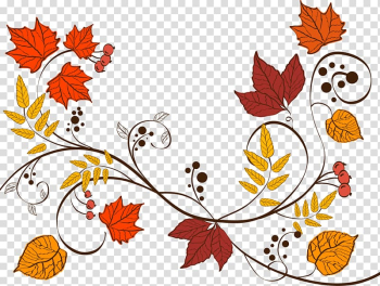 Brown and yellow maple leaf illustration, Wedding invitation Thanksgiving dinner Save the date Gift, autumn leaves transparent background PNG clipart