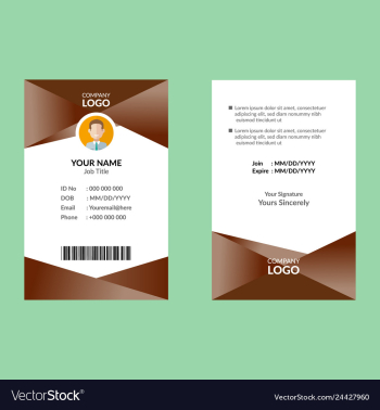 Brown awesome business card vector image
