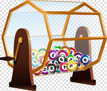 Brown bingo roulette , Lottery machine Illustration, glass box of colored balls transparent background PNG clipart