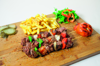Brown Chopping Board With Barbeque Brown Chopping Board With Barbeque