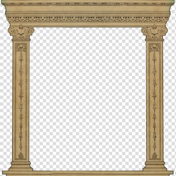 Brown column , frame , door transparent background PNG clipart