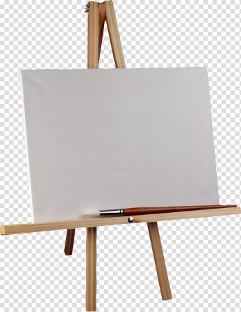 Brown easel with panel painting, Denise Sperry Canvas Artist Painting Easel, boar transparent background PNG clipart