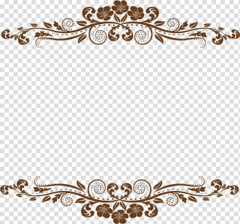 Brown floral frame, frame Euclidean , Pretty cute pattern ancient box transparent background PNG clipart