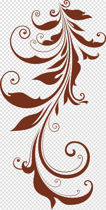Brown floral illustration, Motif Ornament Pattern, Lace flower transparent background PNG clipart