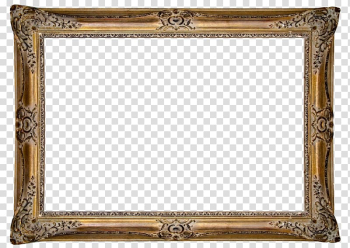 Brown frame, frame .xchng Antique Gold, Fairy tale vintage frames transparent background PNG clipart