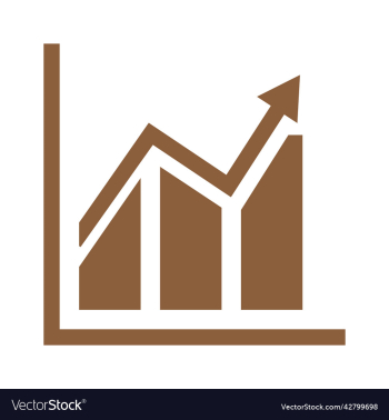 brown graph icon or logo brown graph icon or logo