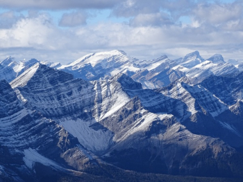 Brown Mountain Alps Under Cloudy Sky Brown Mountain Alps Under Cloudy Sky