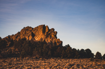 Brown Mountain Under Blue Sky Brown Mountain Under Blue Sky