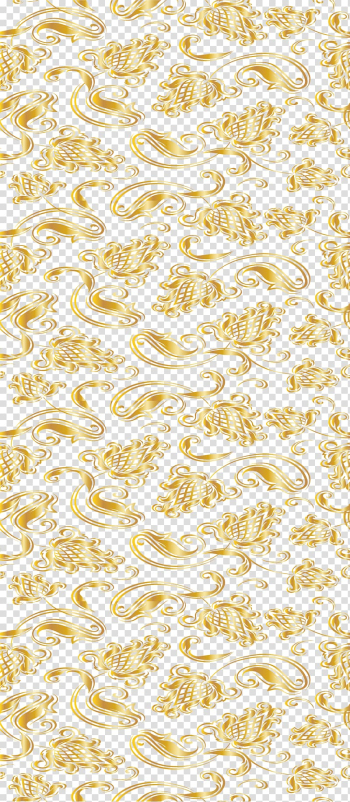 Brown paisley border template, Hand painted Golden Flower transparent background PNG clipart