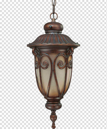 Brown pendant light, Lighting Lantern Pendant light Light fixture, Lamps transparent background PNG clipart