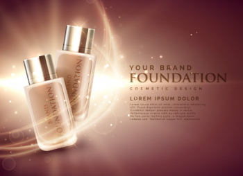 Brown perfume template Free Vector Brown perfume template Free Vector