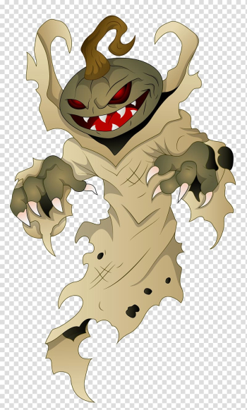Brown pumpkin monster illustration, Halloween Monster , Halloween Pumpkin Monster transparent background PNG clipart