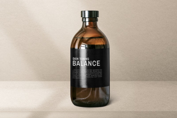 Brown skin product bottle psd | Free PSD Mockup - rawpixel