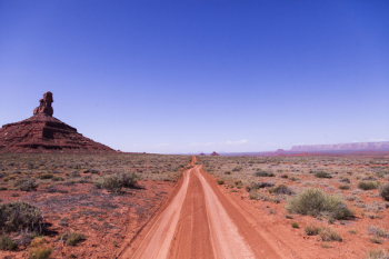 Brown Soil Road Under Clear Sky Brown Soil Road Under Clear Sky