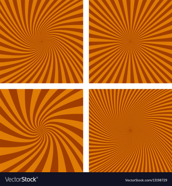 Brown spiral background set vector image Brown spiral background set vector image