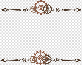 Brown sprocket background, Gear Steampunk Mechanical Engineering, Vintage border material machinery transparent background PNG clipart