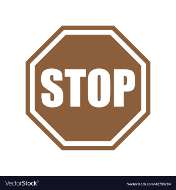 brown stop sign or logo brown stop sign or logo