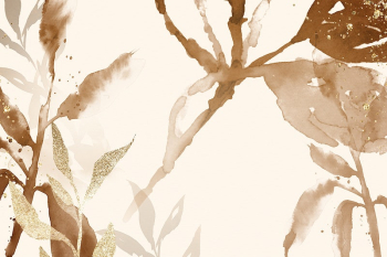 Brown watercolor leaf background aesthetic | Free Photo Illustration - rawpixel