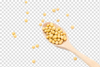 Brown wooden ladle with yellow vegetable, Soy milk Porridge Food Soybean, Wooden spoon of soy transparent background PNG clipart