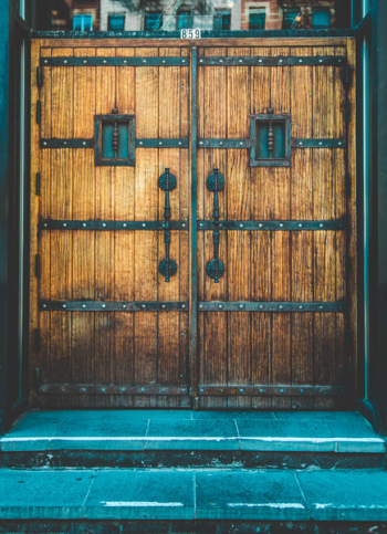 Brown Wooden Side-by-side Door Brown Wooden Side-by-side Door