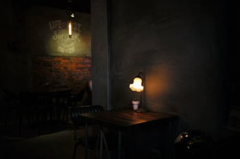 brown wooden table with table lamp brown wooden table with table lamp