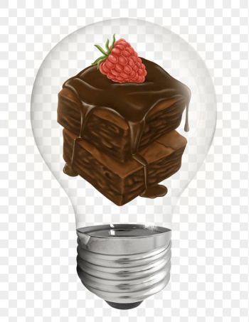 Brownies png light bulb sticker, | Free PNG - rawpixel