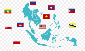 Brunei Thailand Laos Association of Southeast Asian Nations ASEAN Economic Community - map 