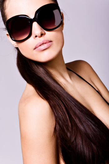 brunette portrait with sunglasses brunette portrait with sunglasses