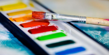 brush on watercolor paint brush on watercolor paint