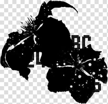 Brushset  abstract flowers, black-petaled flowers illustration transparent background PNG clipart