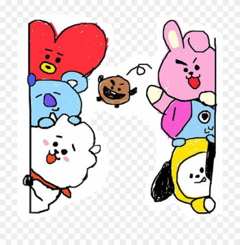 Bts Cute Kpop Bt21 Createdbybts Universtar Superstar - Doodle Bt21 Bts Cute Kpop Bt21 Createdbybts Universtar Superstar - Doodle Bt21